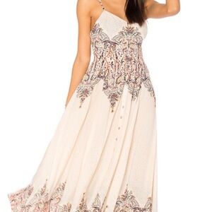 Free People Be My Baby Maxi Dress In Ivory Combo Size Small